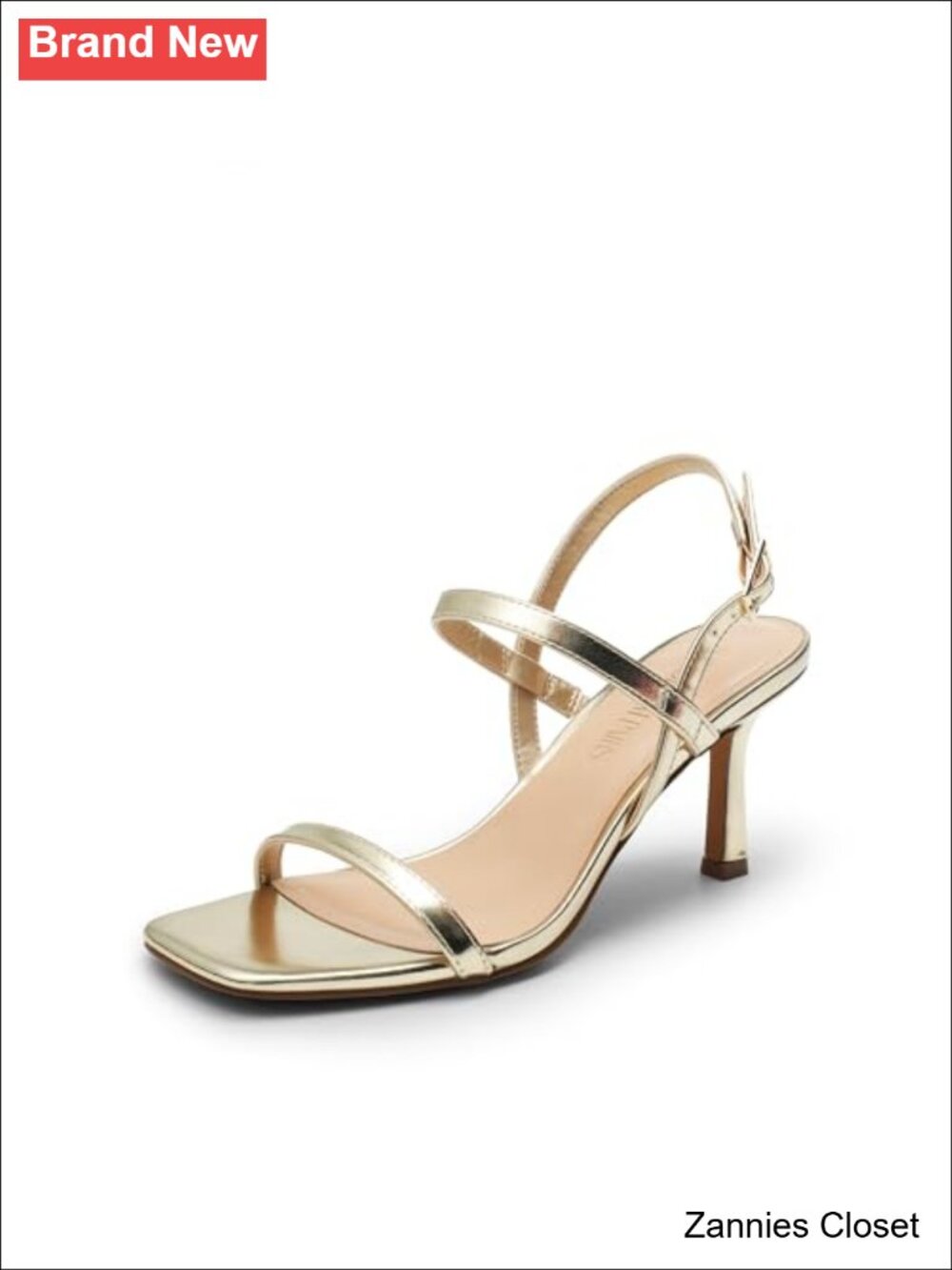 ✨DREAM PAIRS Womens Slingback Heels Square Open Toe Strappy Sandals Ankle Strap